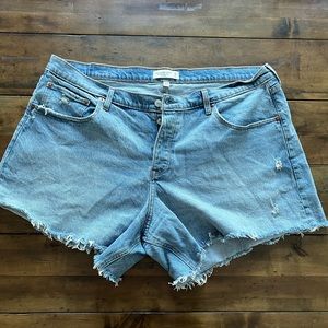 Abercrombie & Fitch Curve Love, Low Rise 90s Baggy Shorts